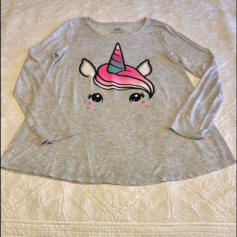 Justice Girls Unicorn Shirt